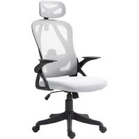 CHEFSESSEL Stoff Grau - Schwarz/Grau, Kunststoff/Textil (58/122/66cm) - CLP