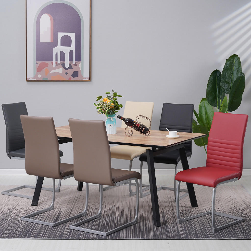 Thumbnail - Albatros Freischwinger, Schwarz, Metall, 4-Sitzer, 45x99x59 cm, Esszimmer, Stühle, Esszimmerstühle, Schwingstühle