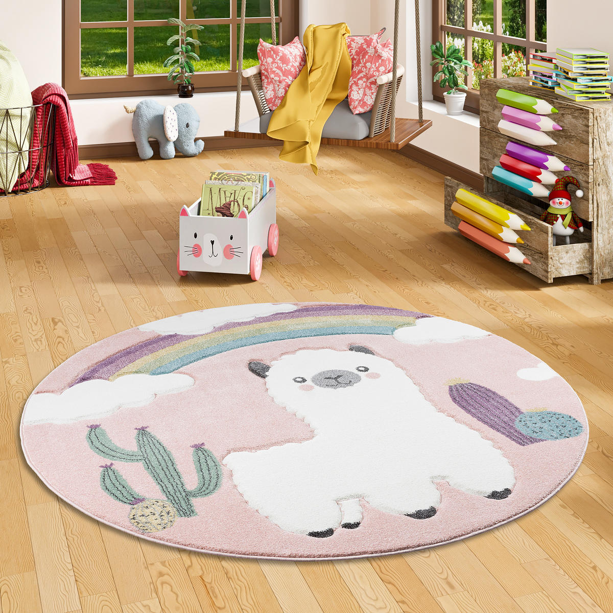 KINDER TEPPICH MAUI ALPAKA WÜSTENLANDSCHAFT - Multicolor, Textil (200/200cm) - Pergamon