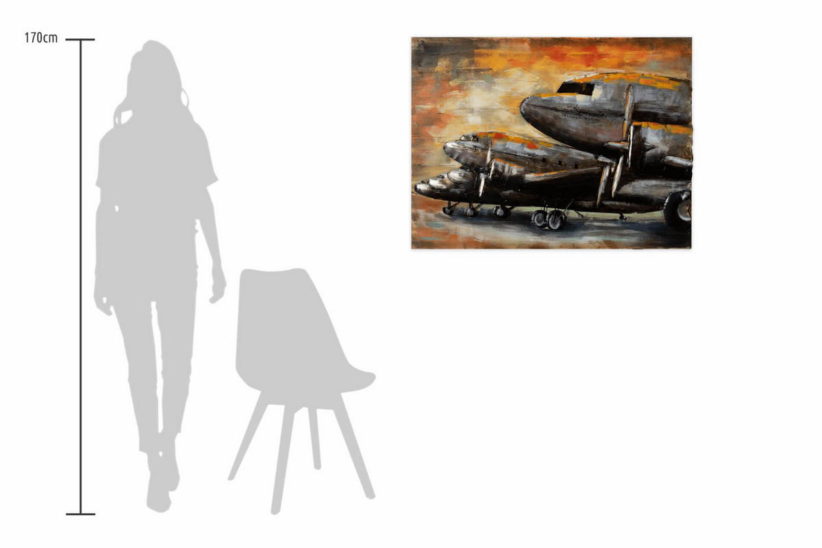 WANDBILD Kupfer 100/75 cm - Kupferfarben, Holz/Metall (6/75cm) - KUNSTLOFT