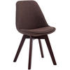 STUHL Stoff braun - Walnussfarben/Braun, Holz/Textil (48/84/55cm) - CLP