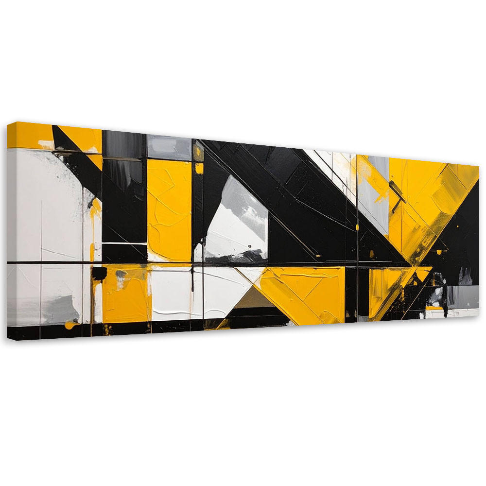 Feeby Leinwandbild Gelb 120x40 cm