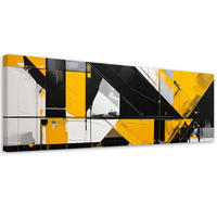 LEINWANDBILD 3D und geometrisch 150x50cm - Gelb, Textil (150/50cm) - Feeby