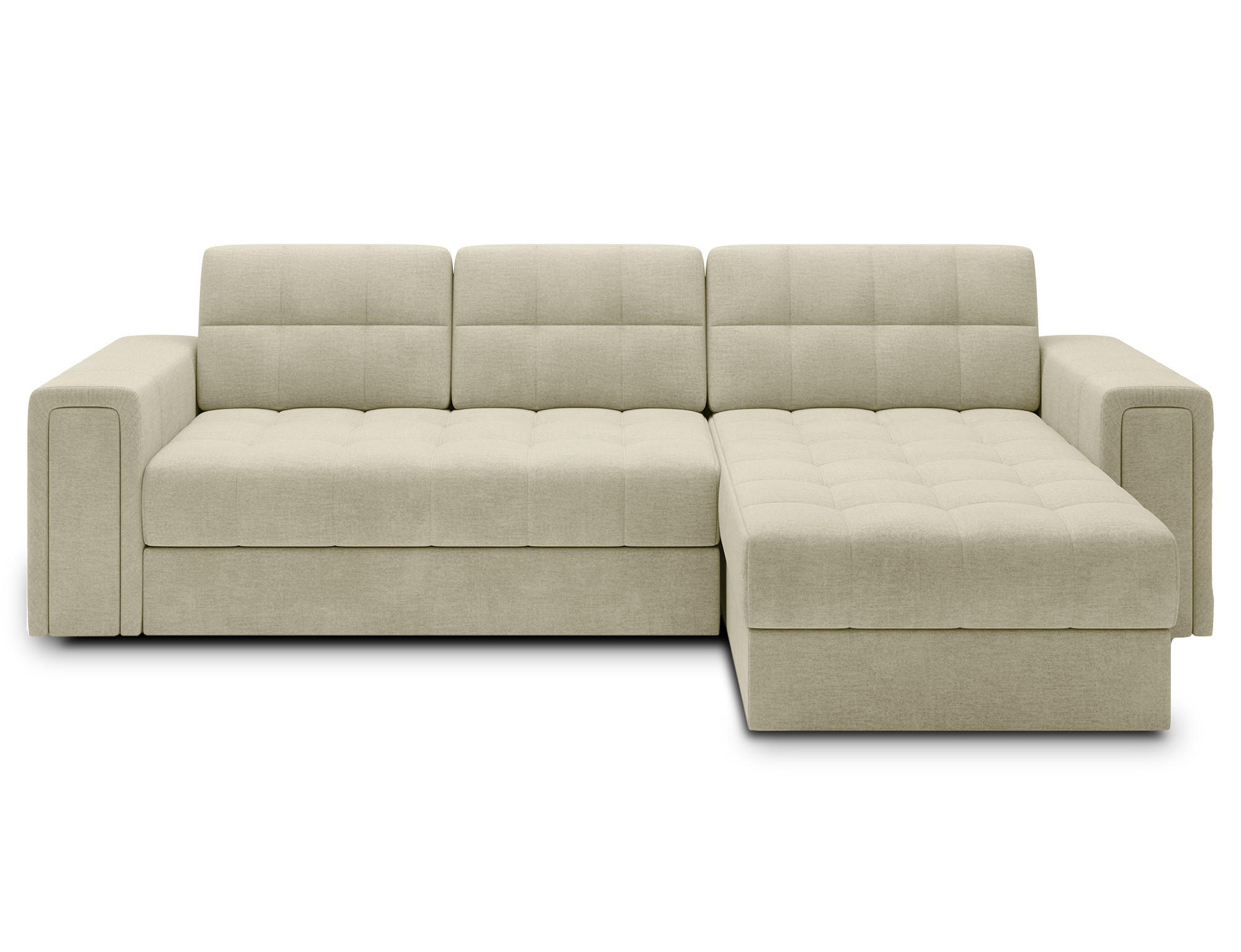 ECKSOFA BLENDI - Dunkelbeige (Monolith 04) - Beige, Holzwerkstoff (260/150cm) - Möblo