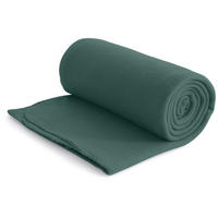 FLEECEDECKE eco-line dunkelgrün 130/160 cm aus 100% recyceltem Material Kettelrand Anti-Pilling - Dunkelgrün, Textil (130/160cm) - wometo