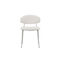 ESSZIMMERSTUHL, Chico, Weiß, Metall / Stoff, 50 x 59 x 79 cm - Weiß, Textil/Metall (50/79/59cm) - ebuy24