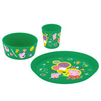 KINDERGESCHIRR-SET Peppa Pig Connect 3-teilig - Grün, Kunststoff (1/1/1cm)