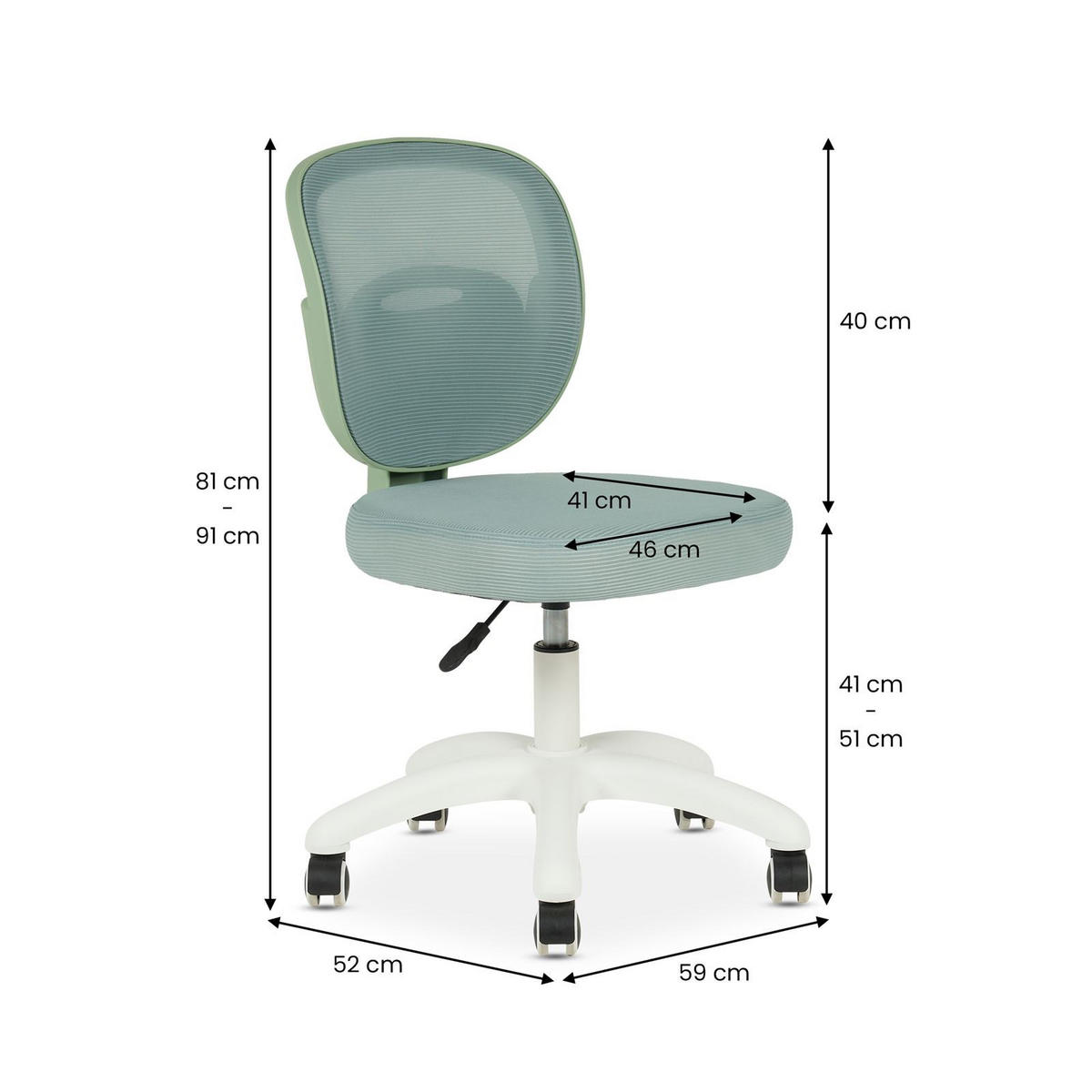KINDERDREHSTUHL MAYLA - Grün, Textil (46/90/50cm) - IDIMEX