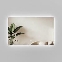 BADSPIEGEL LED abgerundet Kaltweiß Touch-Schalter Dimmbar 100/60 cm - Transparent, Glas (100/60/3cm) - EMKE