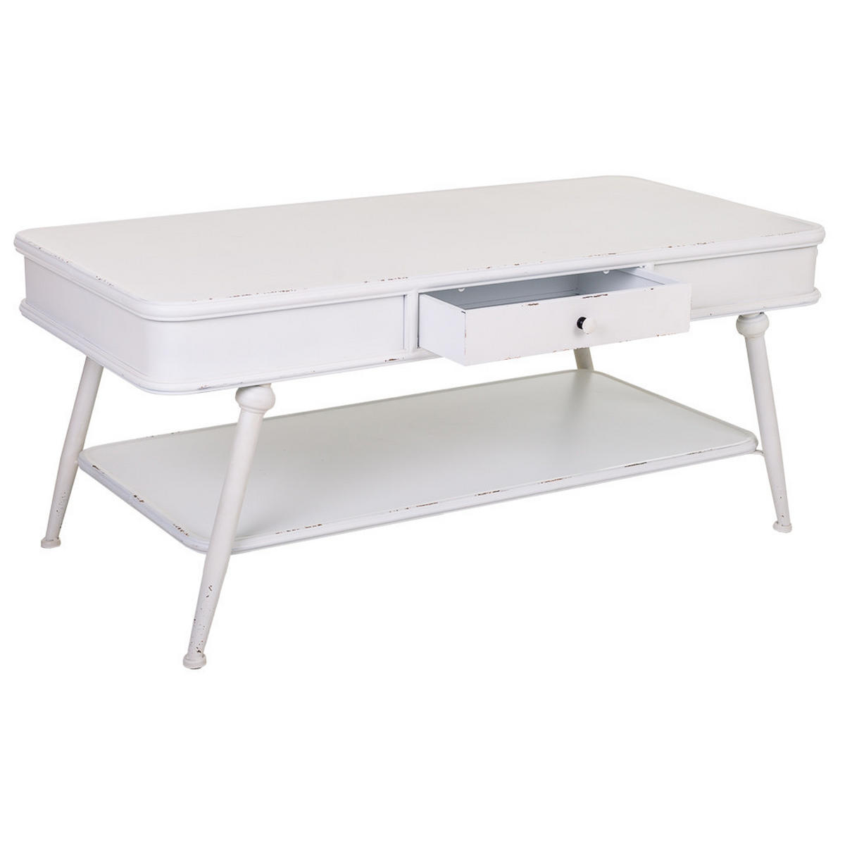 COUCHTISCH aus Metall 120x60x53 cm - Weiß, Metall (60/120/53cm) - Wanderlust