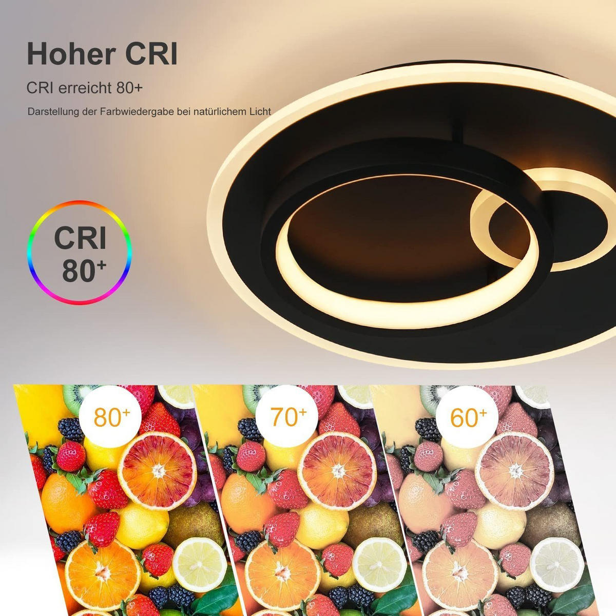 LED-DECKENLEUCHTE Peter 31 cm - Schwarz, Kunststoff (31/8.5/31cm) - ZMH