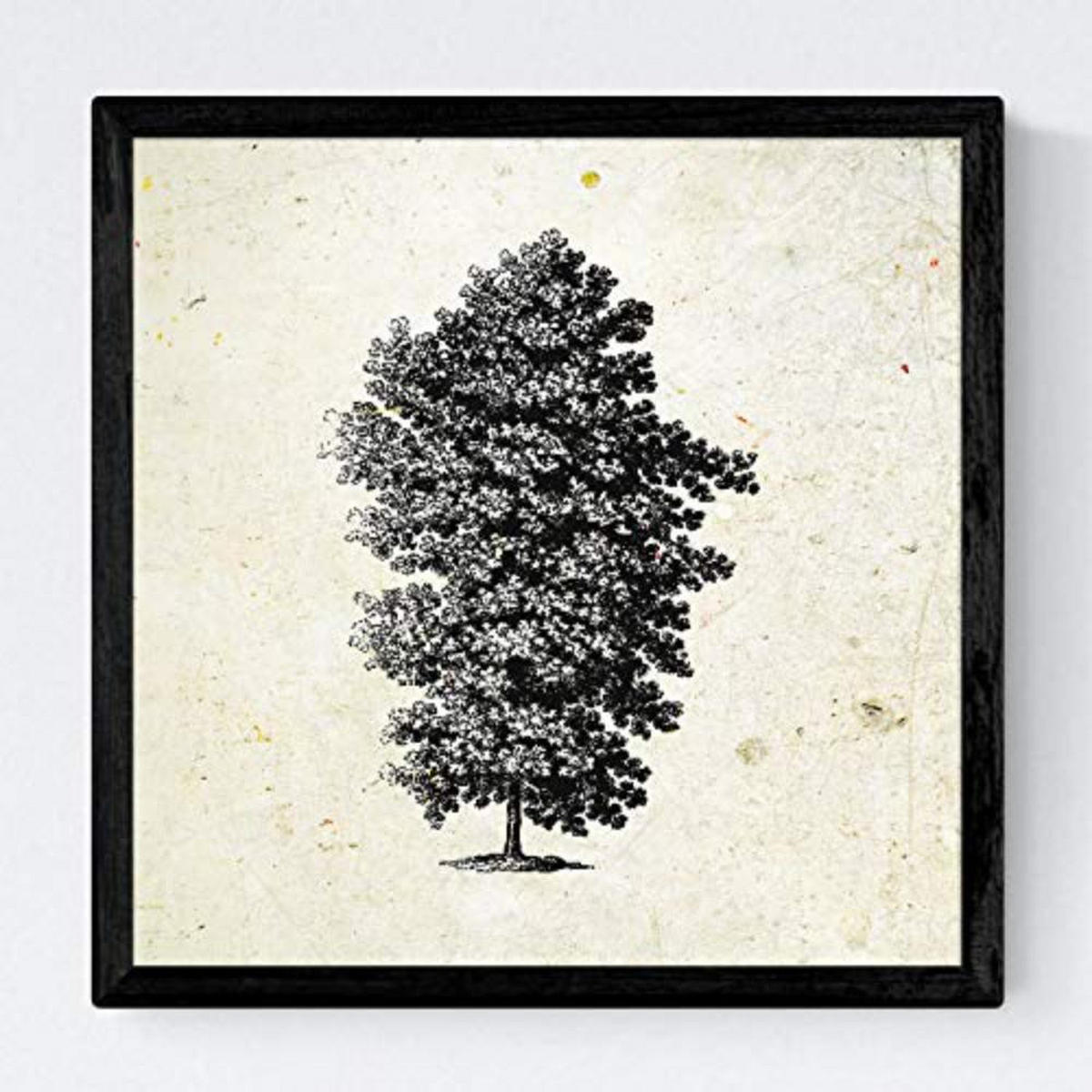 POSTER Set mit 4 Blättern der Hohe Bäume in der 20x20cm Rahmenlos - Klar, Papier (20/3cm) - Nacnic