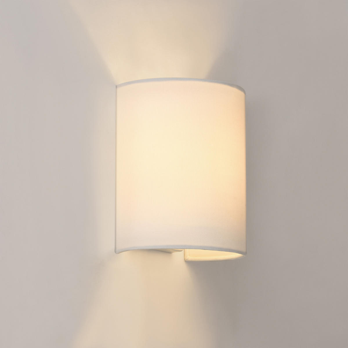 WANDLEUCHTE Brüssel - Weiß, Textil (18/20/13cm) - lux.pro