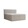 BOXBETT Saffron 180/200 cm, in Beige, Bettkasten, Matratze, Topper - Beige/Schwarz, Holz/Holzwerkstoff (180/200cm) - Maison de Reve