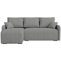 ECKSOFA Malen mit Schlaffunktion Grau Bouclé - Grau, Textil (215/141cm) - Bromarkt