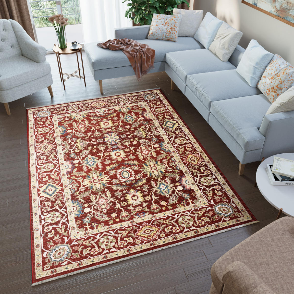TEPPICH RIVIOLI Rot 80/150 cm - Rot, Textil (80/150cm) - Tapiso