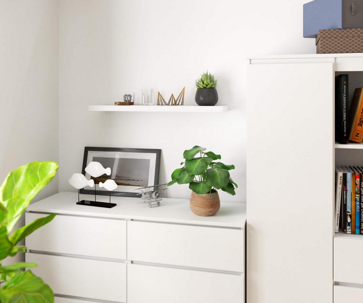 WANDREGAL Weiß 3/80/20 - Weiß, Holzwerkstoff (80/3/20cm) - RAUMHIRSCH FURNITURE