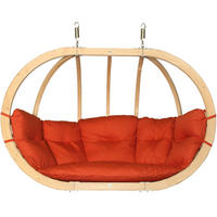HÄNGESESSEL CALLISTO ,Rot - Rot, Holz/Textil (175/120/82cm) - KONSIMO®