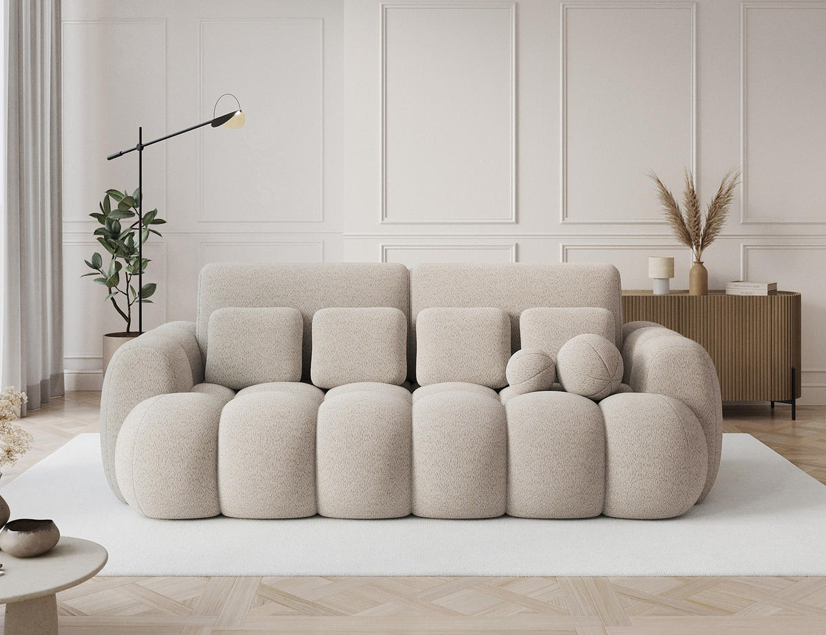 SOFA Elvento - Beige (Royal 18) - Beige, Holzwerkstoff (256/105/119cm) - Möblo