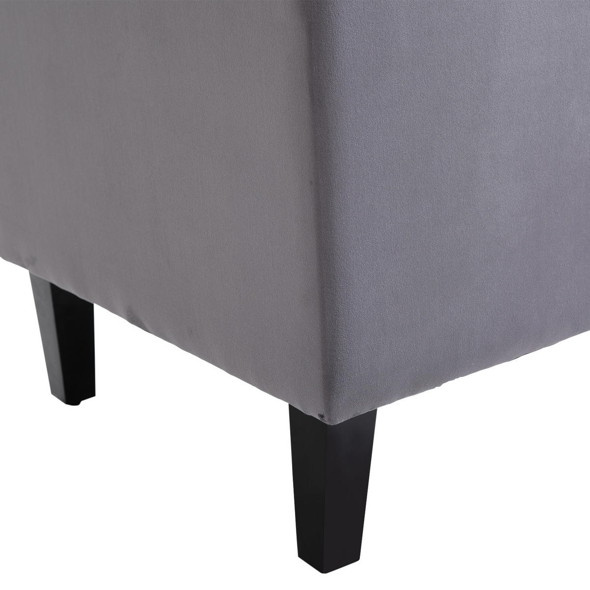EINZELSESSEL mit Tufting Ohrensessel Relaxsessel erhöhte Beine 3 Farben - Grau, Holz (705/97/67cm) - HOMCOM