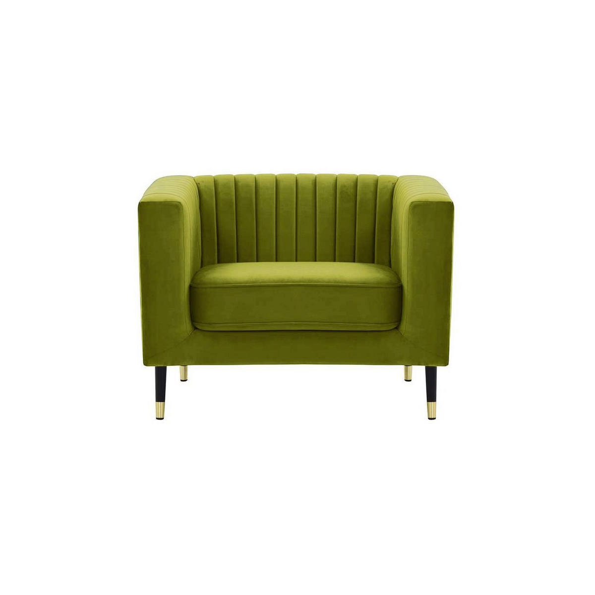 SESSEL Slender-Velluto 9 - Olivgrün, Holz/Textil (99/71/83cm) - SLF24