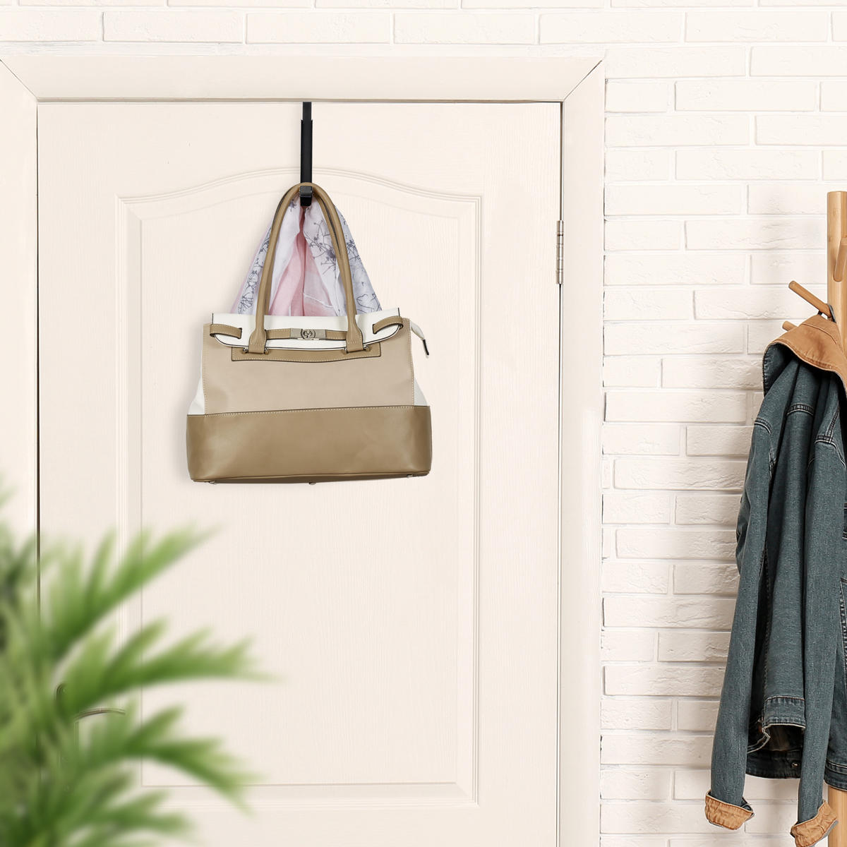 KLAPPHAKEN - Schwarz, Holz/Metall (2.5/21/18cm) - Relaxdays