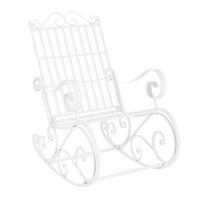 SCHAUKELSTUHL Geraldton - Weiß, Metall (59/92/90cm) - [en.casa]