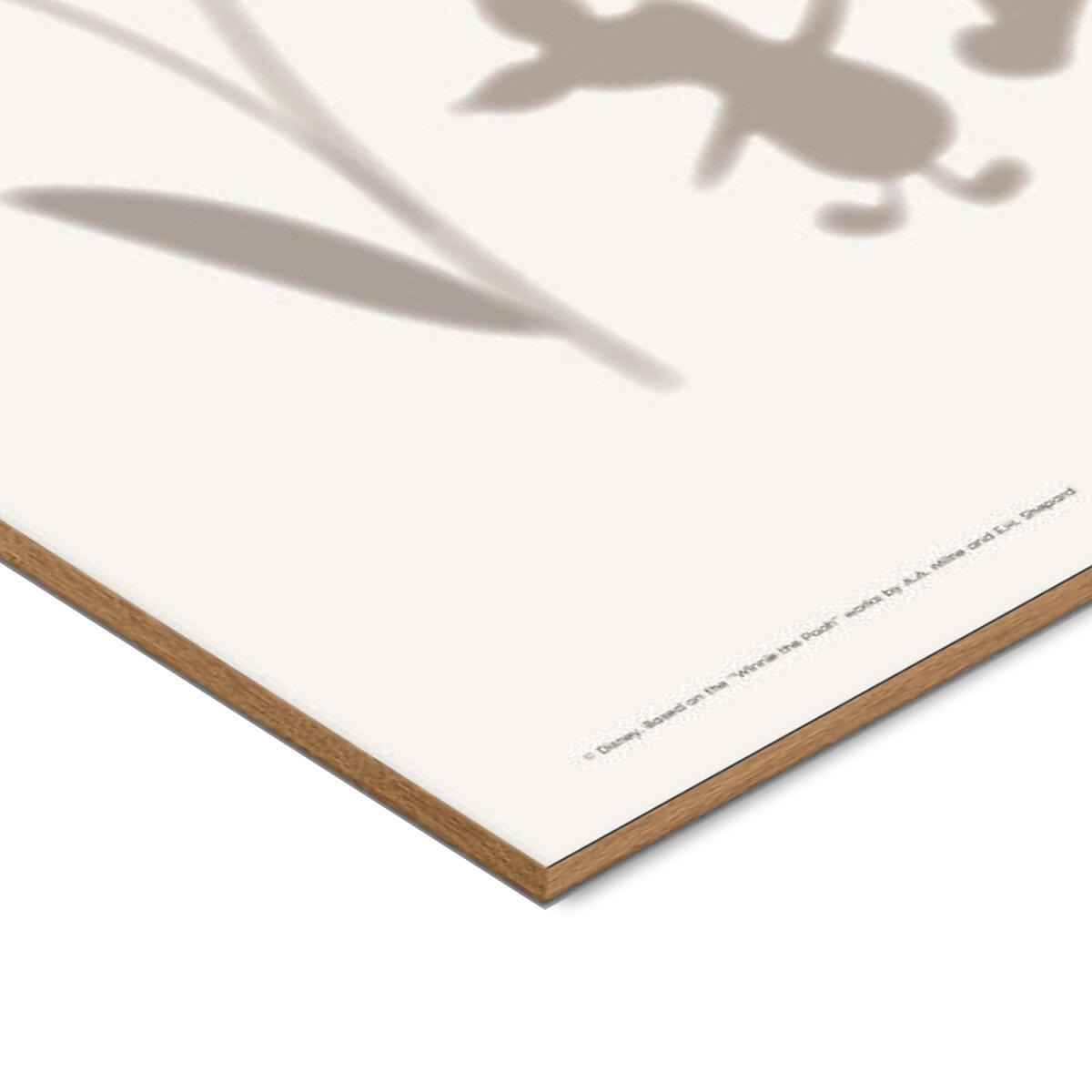 POSTER mit Rahmen Disney - Disney's Winnie the Pooh & Piglet Flower Silhouettes - Eichefarben/Beige, Holz/Papier (50/70cm) - Poster&Frame