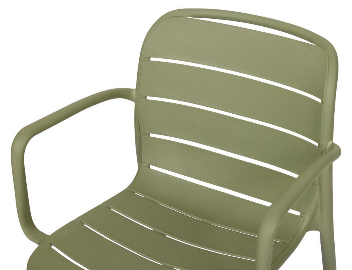 GARTENSTUHL, Silja, Grün, Kunststoff, 55 x 57 x 80 cm - Grün, Kunststoff (55/80/57cm) - ebuy24