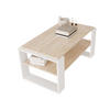 COUCHTISCH Holzwerkstoff rechteckig stabil Sonoma Eiche 42/54/96cm - Weiß/Sonoma Eiche, Holzwerkstoff (53.8/96/42cm) - CraftPAK