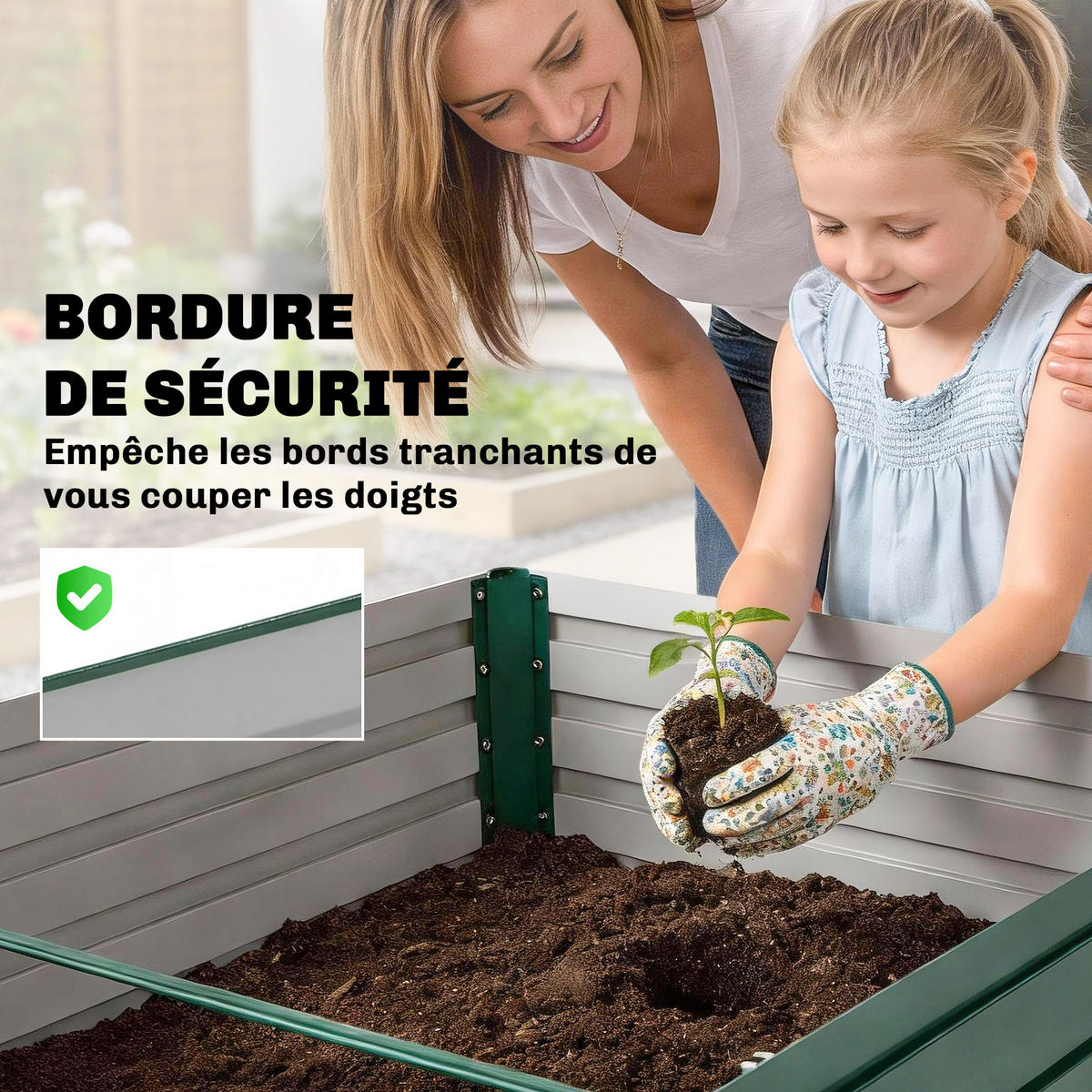HOCHBEET DE-12309 e/tra tief 160/80/60 cm mit offenem Boden Grün - Grün, Metall (160/60/80cm) - ComfortXL