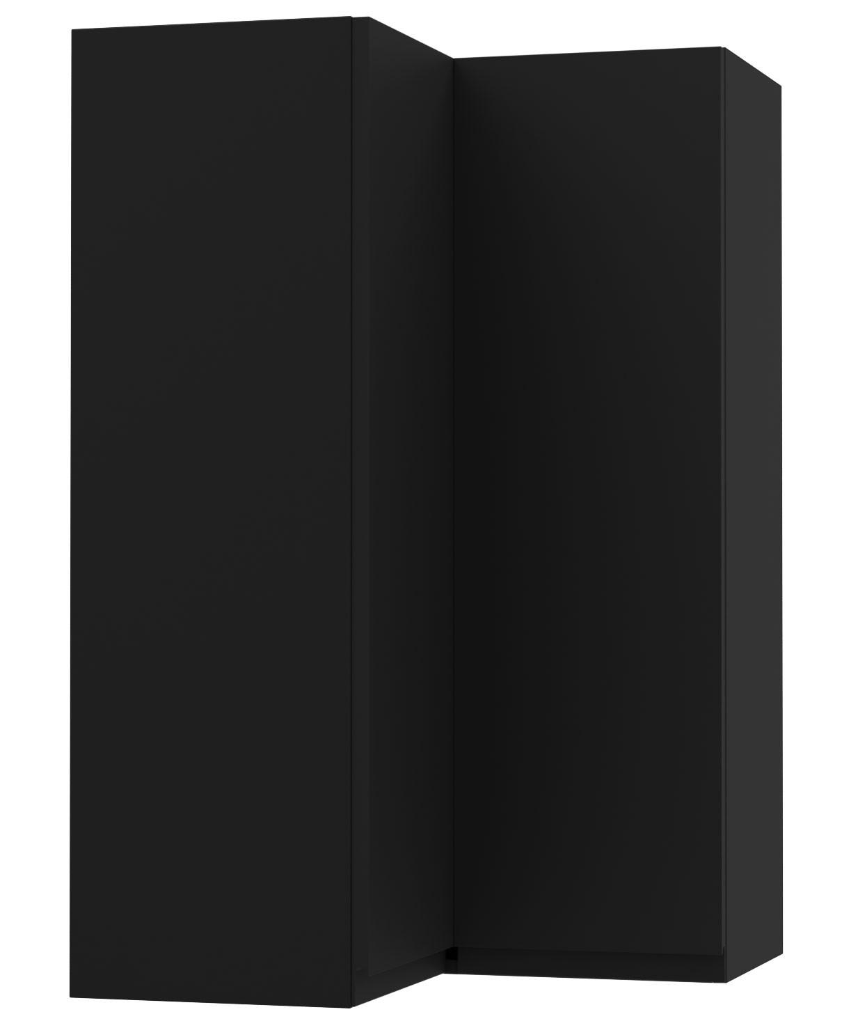 Feldmann-Wohnen Eckhängeschrank Schwarz, Schwarz 60x96x60 cm