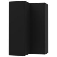 ECKHÄNGESCHRANK Avellino W14/60 Schwarz / Schwarz Acryl Matt 60 / 60 / 96cm - Schwarz, Holz/Holzwerkstoff (60/96/60cm) - Feldmann-Wohnen