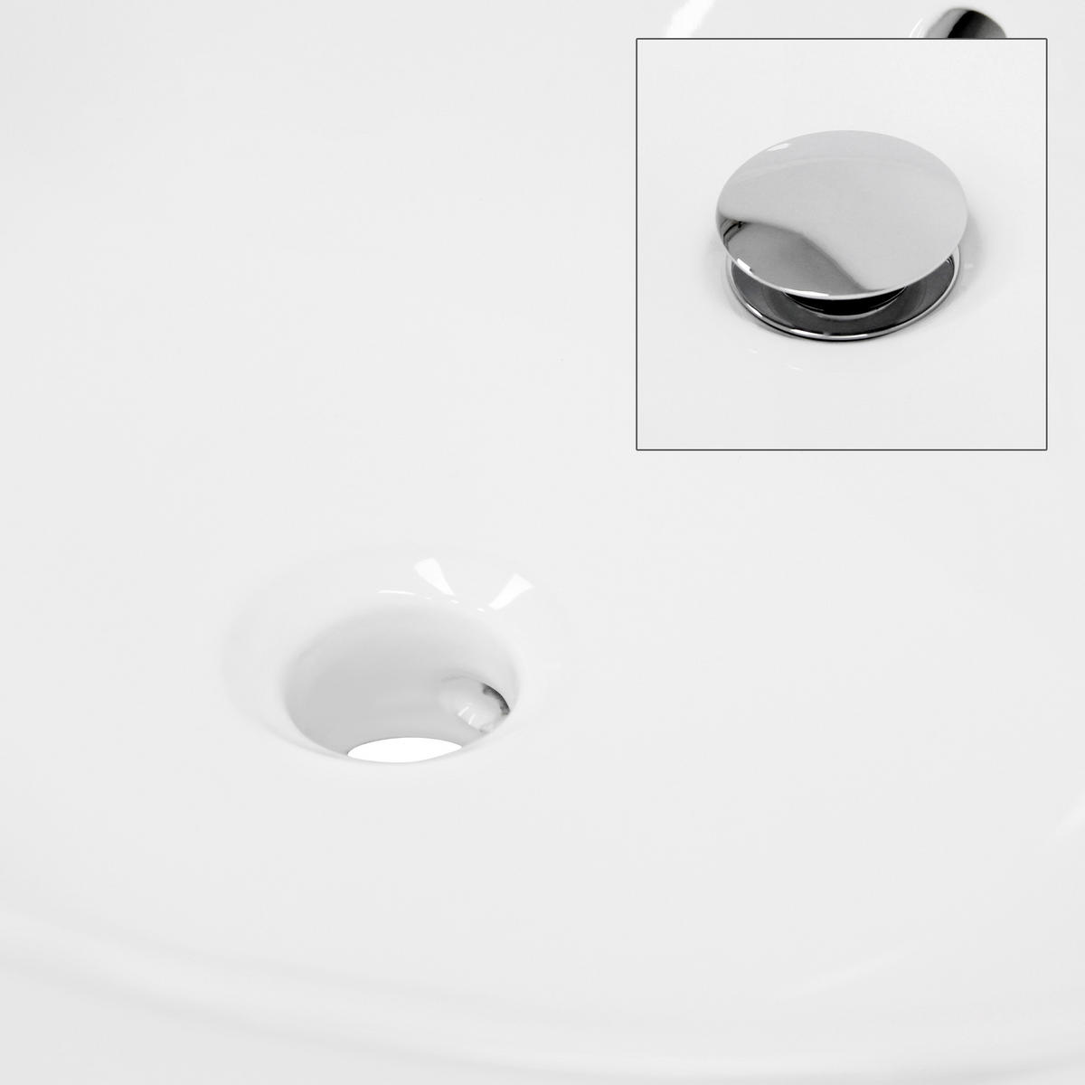 WASCHBECKEN - Weiß, Keramik (48.5/19.5/57cm) - ML-DESIGN