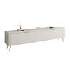 TV-ELEMENT SCARLETT 2D 200 CM AUF BEINEN BEIGE + GOLD - Beige, Holzwerkstoff (200/51/38cm) - Lookway