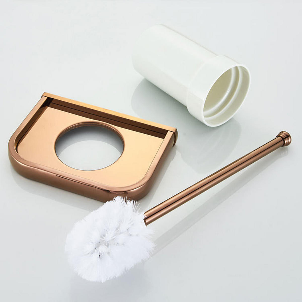 TOILETTENBÜRSTENHALTER – Roségold (17 x 10,5 x 36,5 cm) - Roségold, Metall (19.5/36/13cm)