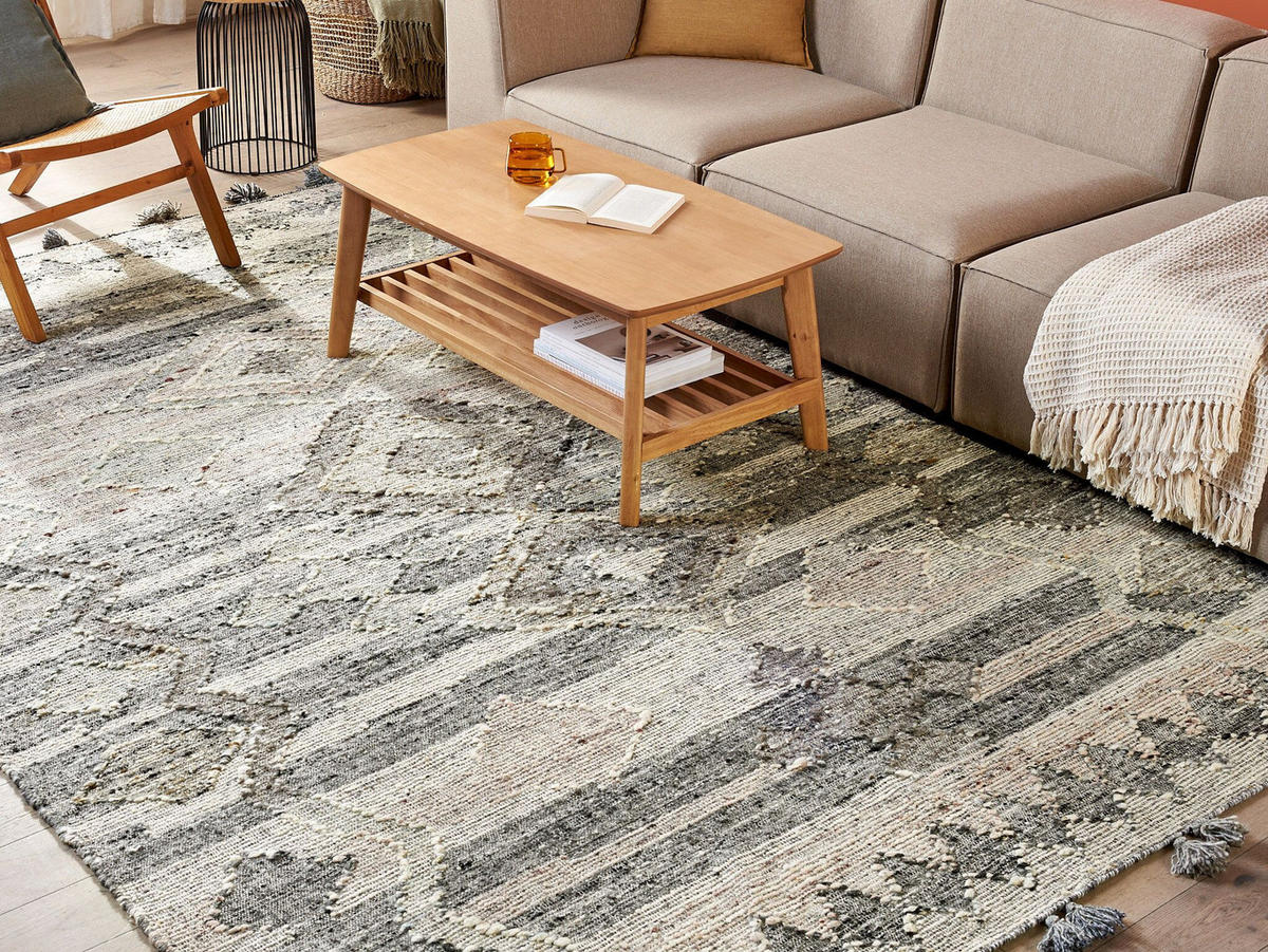 KURZFLOR-TEPPICH Aratashen 300/200 cm - Grau, Textil (200/300cm) - Beliani