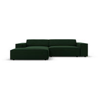 MODULARES-ECKSOFA links Jodie aus Samt flaschengrün 3 Sitzplätze - Dunkelgrün, Textil (166/224cm) - Micadoni