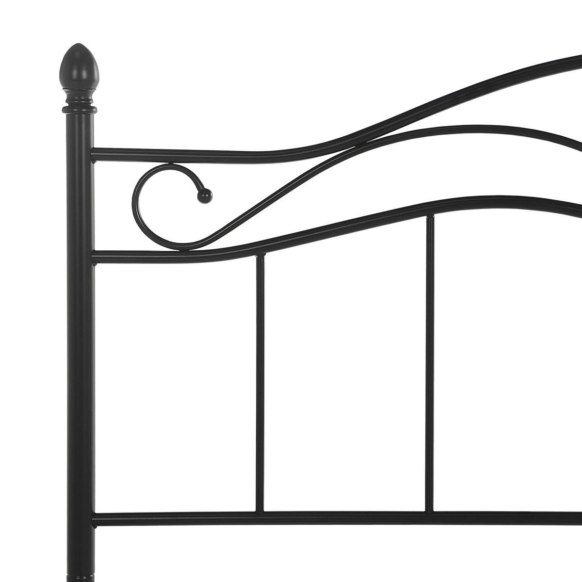 METALLBETT 180/200cm Schwarz Antlia - Schwarz, Metall (180/200cm) - Beliani
