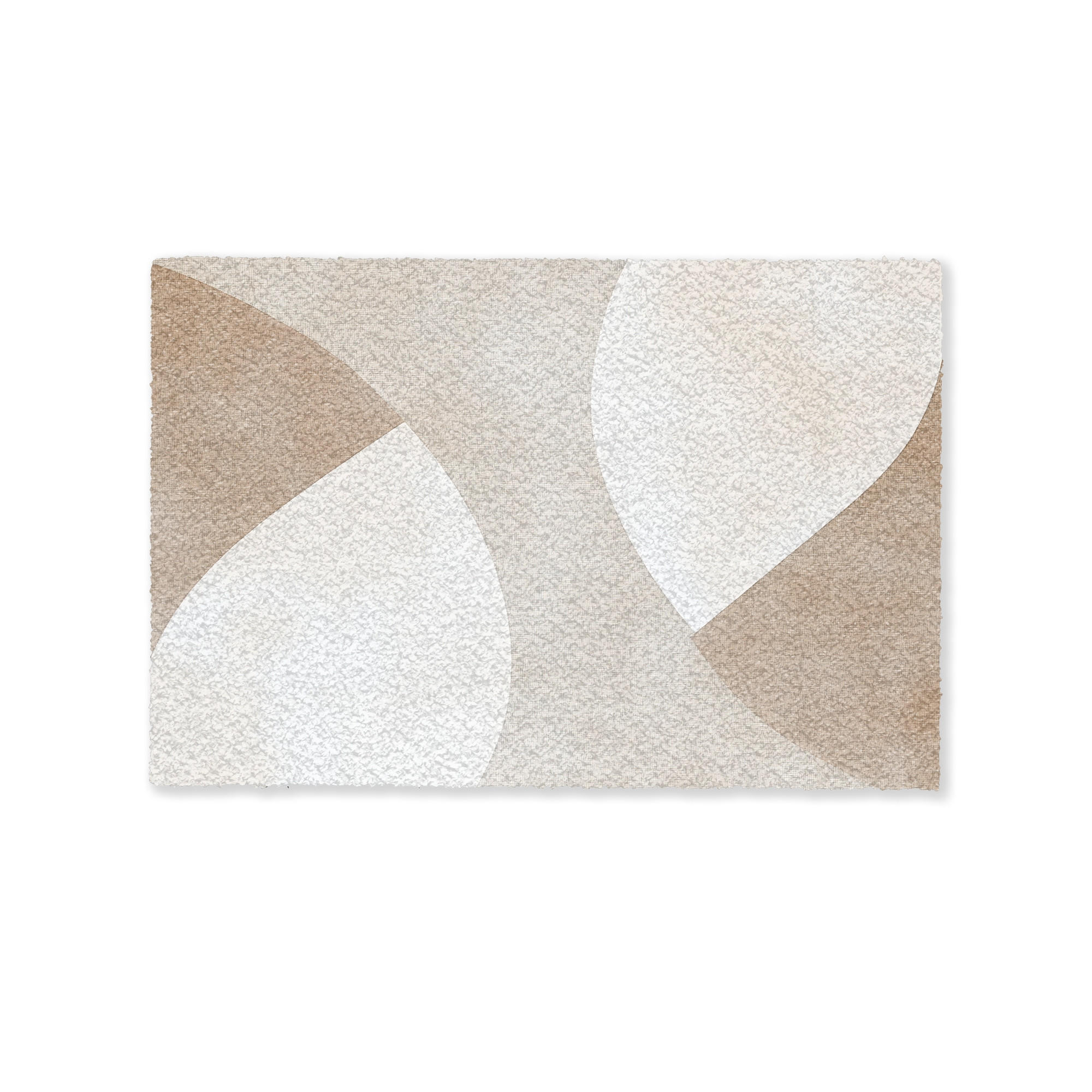 FUSSMATTE Braun - Japandi - Abstrakt 60x40 cm - Beige, Kunststoff (60/0.4cm) - MuchoWow