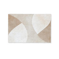 FUSSMATTE Braun - Japandi - Abstrakt 60x40 cm - Beige, Kunststoff (60/0.4cm) - MuchoWow