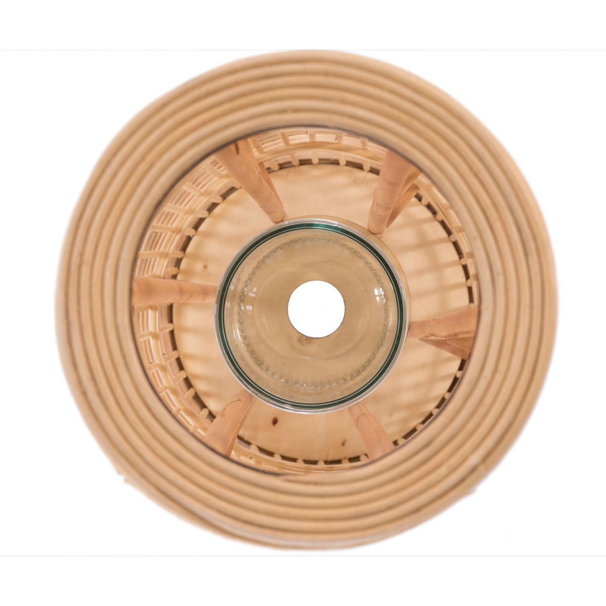 LATERNE Iva 60 Bambus, mit Windlicht-Glaseinsatz naturfarben - Naturfarben, Holz (26/60/26cm) - CREEDWOOD