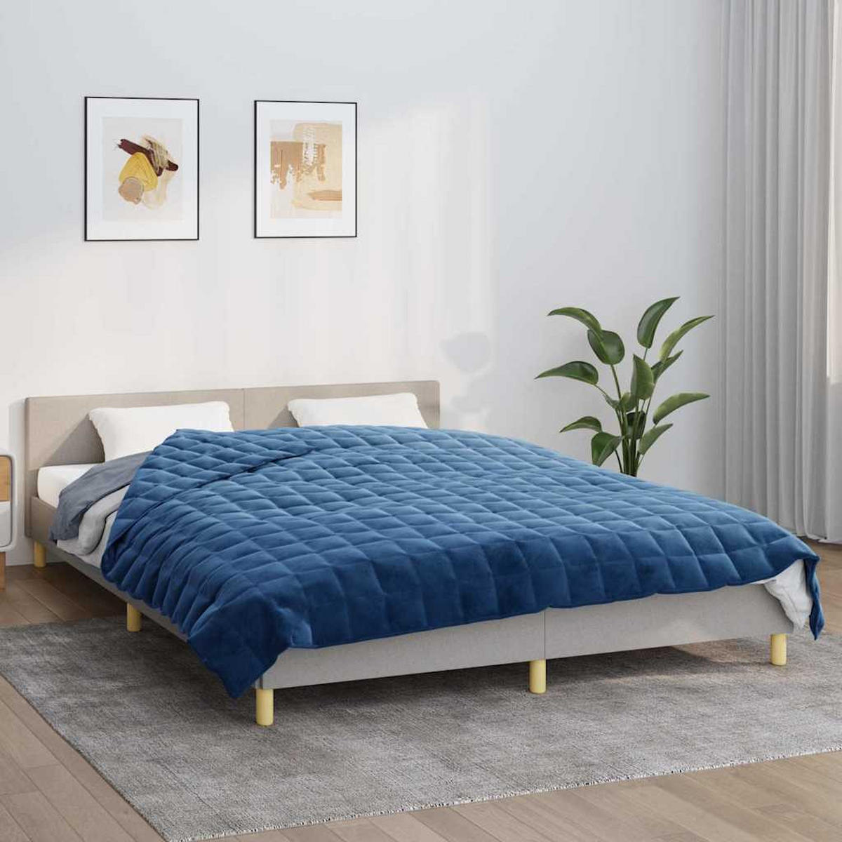 GEWICHTSDECKE Blau 220/240 Cm 11 Kg Stoff - Blau, Textil (220/240cm) - vidaXL