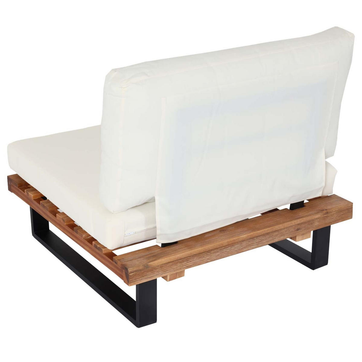LOUNGESESSEL Garten Hellbraun Cremeweiß - Braun, Holz (82/75/82cm) - PROREGAL