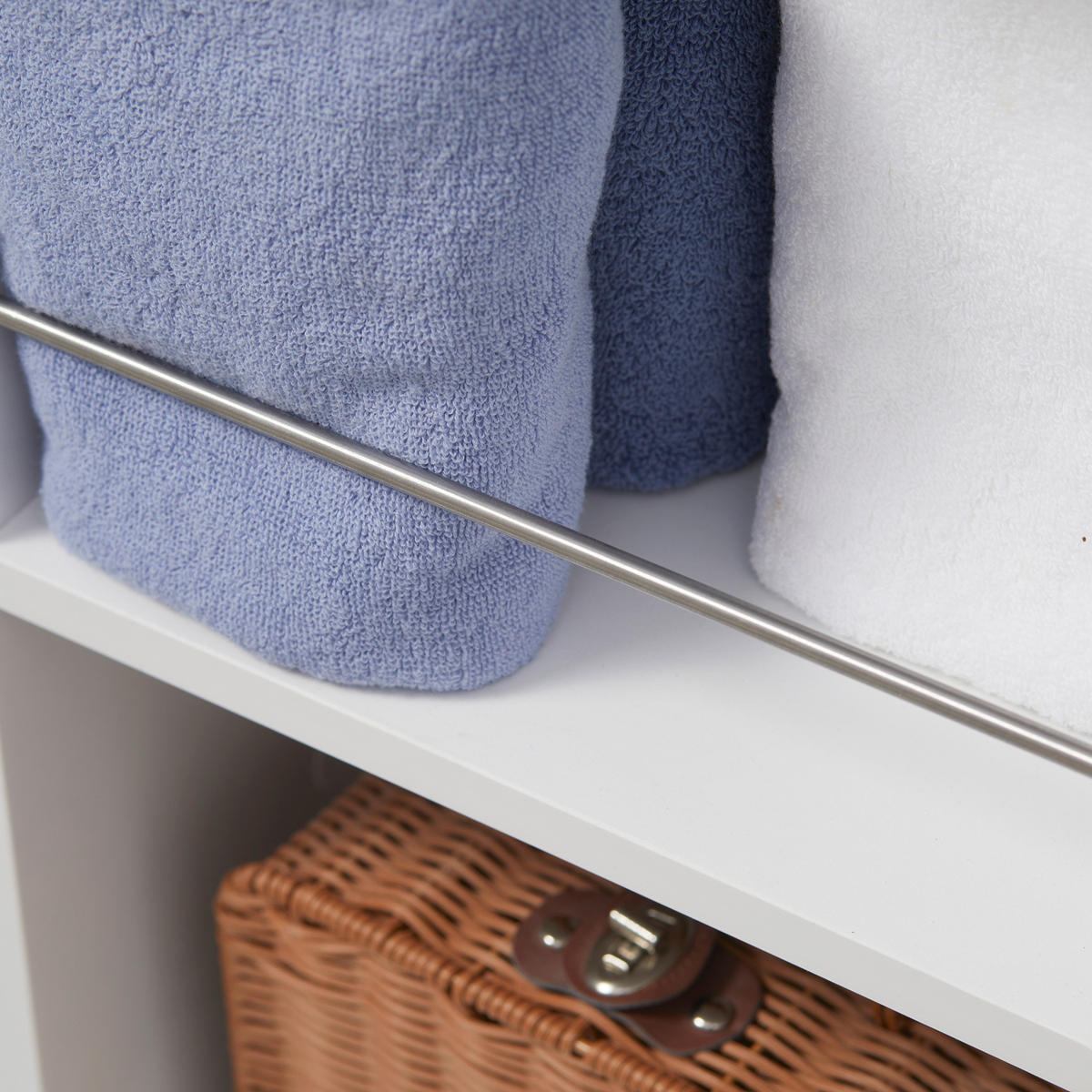 HOCHSCHRANK DE-12373 mit spiegel 36/36/171 cm Weiß - Weiß, Holzwerkstoff (36/171/36cm) - ComfortXL