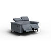 RELAXSOFA NORDEL 2-Sitzer, dunkelgrau - Dunkelgrau/Schwarz, Holz/Textil (150/80/105cm) - Courtois Laville