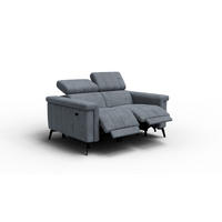 RELAXSOFA NORDEL 2-Sitzer, dunkelgrau - Dunkelgrau/Schwarz, Holz/Textil (150/80/105cm) - Courtois Laville