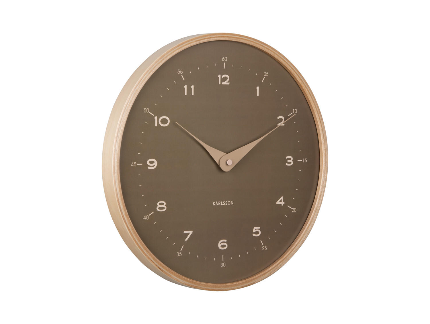 WANDUHR Osado Dome Ø30 cm - Grün, Holz (30/30/4.3cm) - Karlsson