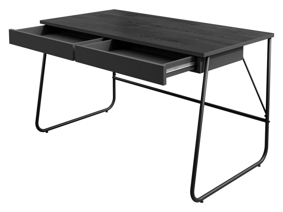 SCHREIBTISCH Match 2S MB01 - Schwarz, Holzwerkstoff/Metall (67/135/77cm) - MIRJAN24