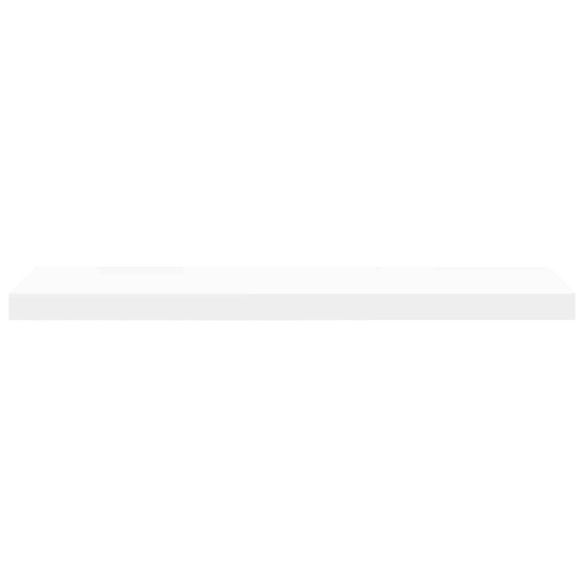 SCHWEBEREGALE 2Er Set Weiss 80/23,5/3,8 Cm Mdf - Weiß, Holzwerkstoff (23.5/3.8/80cm) - vidaXL